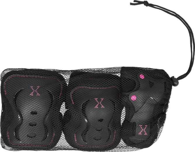 Beschermersset voor rolsporten NILS Extreme H320 zwart-roze – XL