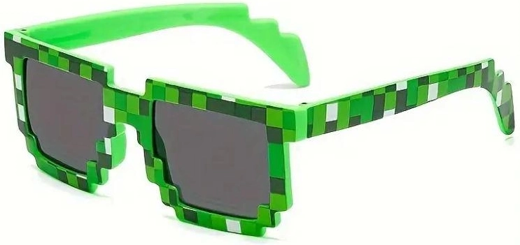 Partybril in Minecraft-stijl - 1 stuk