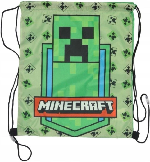 Minecraft kinder-gymsack met Creeper-motief 40 × 35 cm