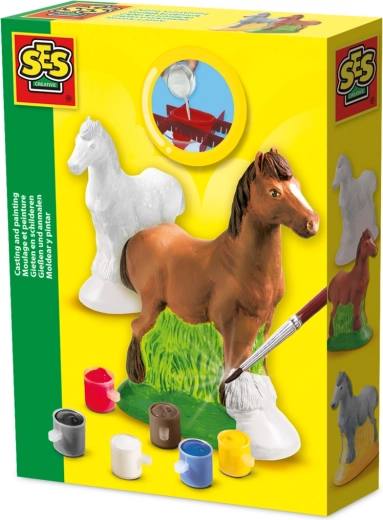 Creatieve gipsset paard
