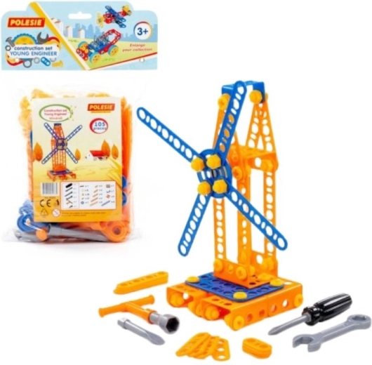 Bouwset Jonge Ingenieur – windmolen, 105 onderdelen