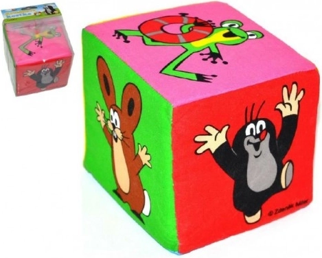 Textiele kubus Krtek 10 cm
