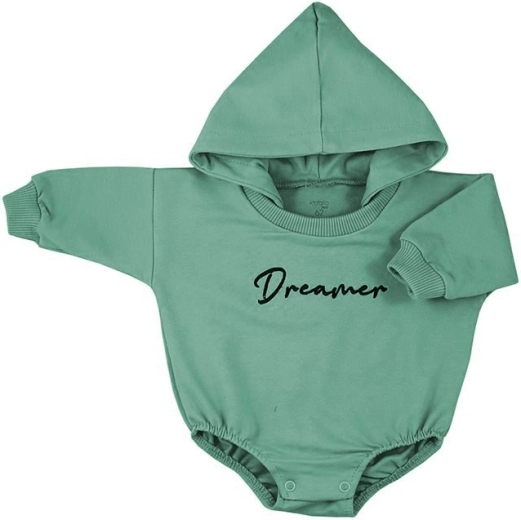 Babybody baggy met capuchon Koala Dreamer groen