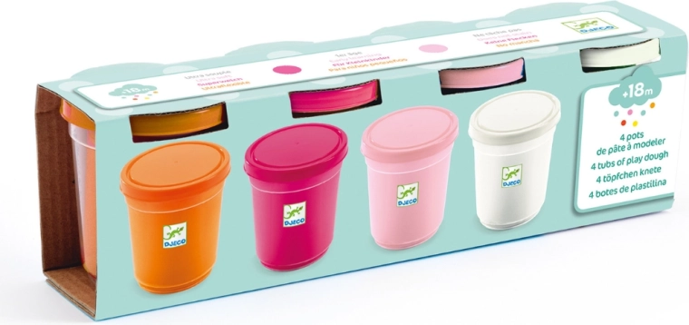 Djeco zachte boetseerklei – 4 pastelkleuren