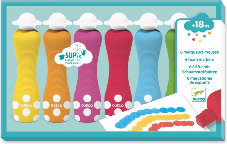 Djeco schuimverf met sponsapplicator voor kinderen