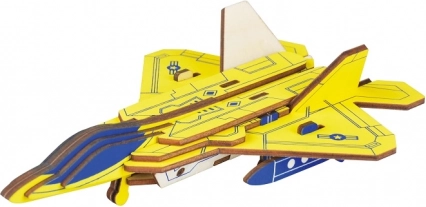 Woodcraft Houten 3D puzzel straaljager F22 Raptor
