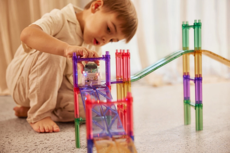 Cleverclixx magnetische racebaan pastel (80 stuks)