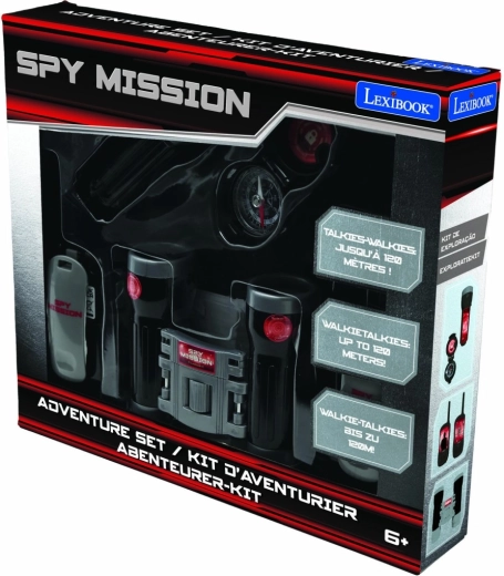 Lexibook spionageset met walkietalkies, verrekijker, zaklamp en kompas