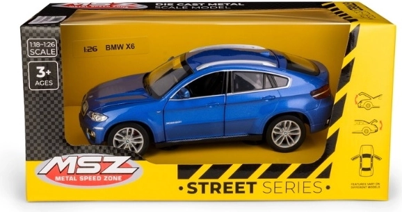 MSZ BMW X6 automodel op schaal 1:26, blauw