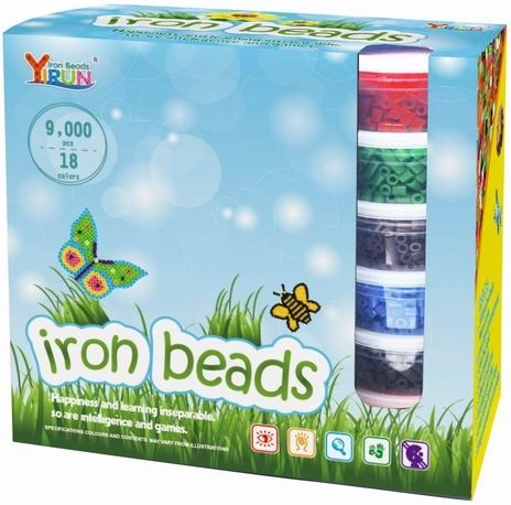 Strijkkralen 9000 stuks, set van 18 kleuren