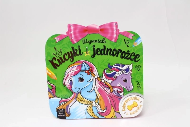 Kleurboek met strik: geweldige pony’s en eenhoorns