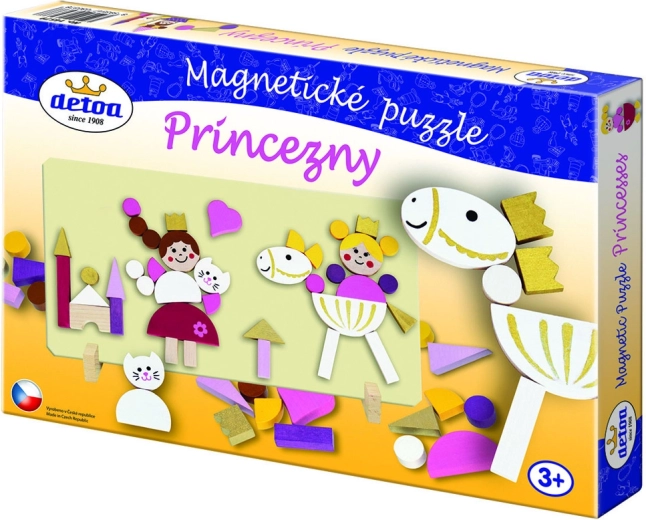 Detoa magnetische houten puzzel met prinsessen, 45 stukjes
