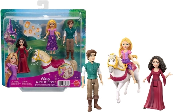 Disney Princess set met 4 mini-poppen Na vlásku