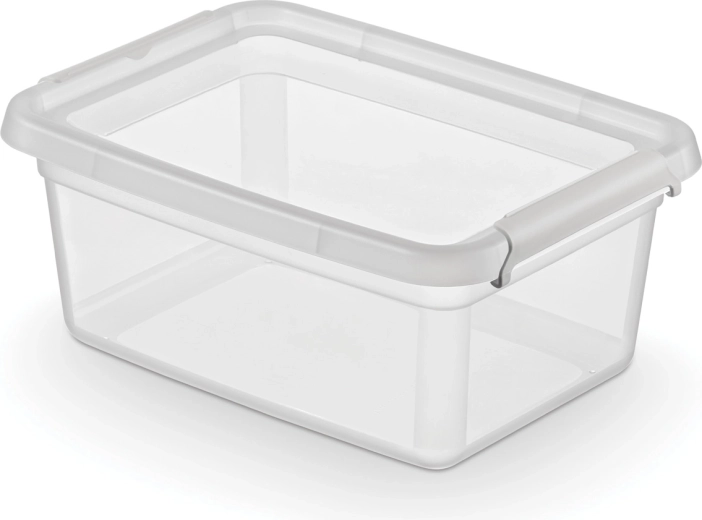 Basestore opbergbox met deksel en clips 4,5 l
