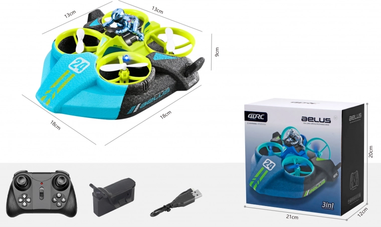 Drone AELUS 3-in-1 op afstandsbediening zonder camera