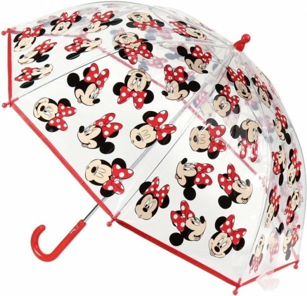 Kinder handmatige transparante paraplu Minnie Mouse Disney