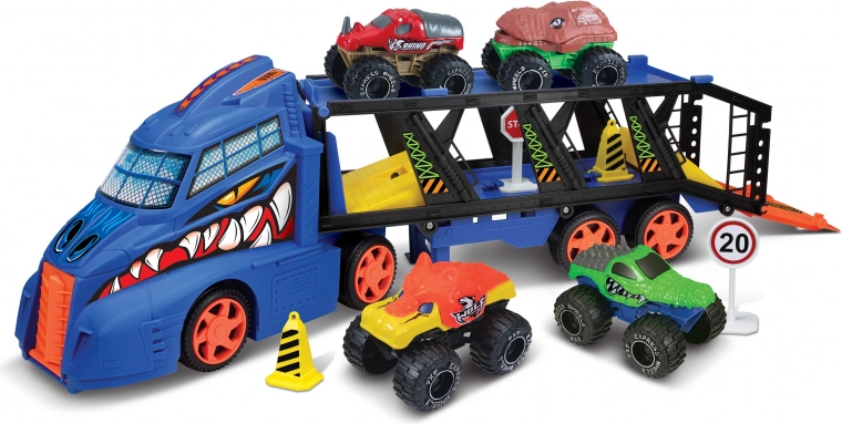 Trekker met monstertruckbaan 45 cm