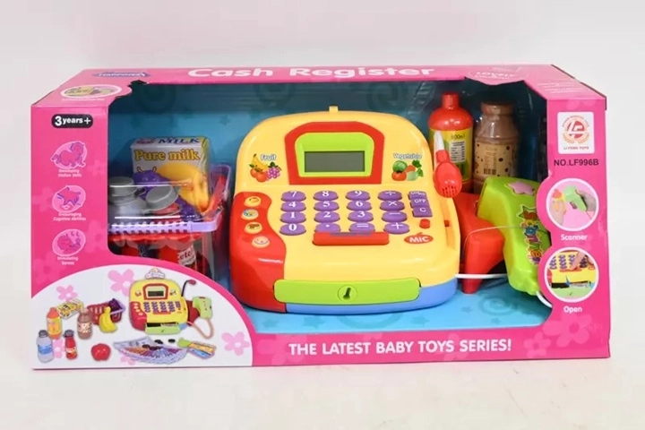Kinderkassa met rekenmachine