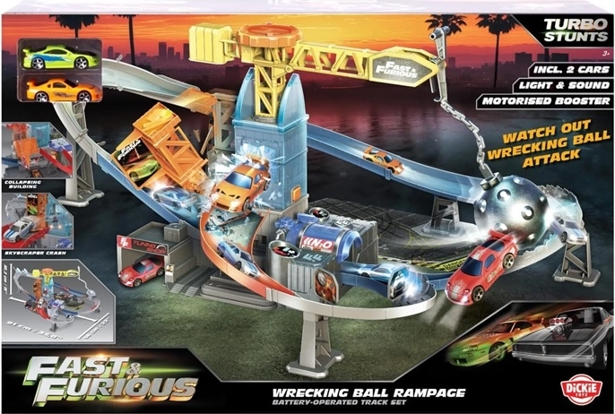Fast & Furious racebaan met 2 autootjes