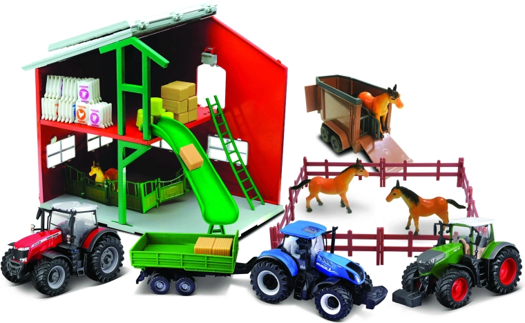 Stal en accessoires voor boerderijspel
