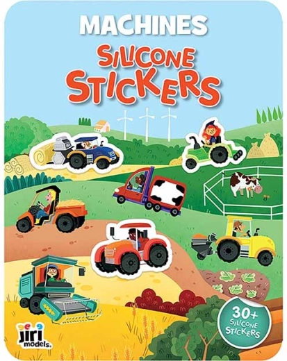 Spel met siliconen stickers Tractoren