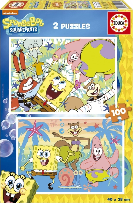 EDUCA Puzzel SpongeBob 2x100 stukjes