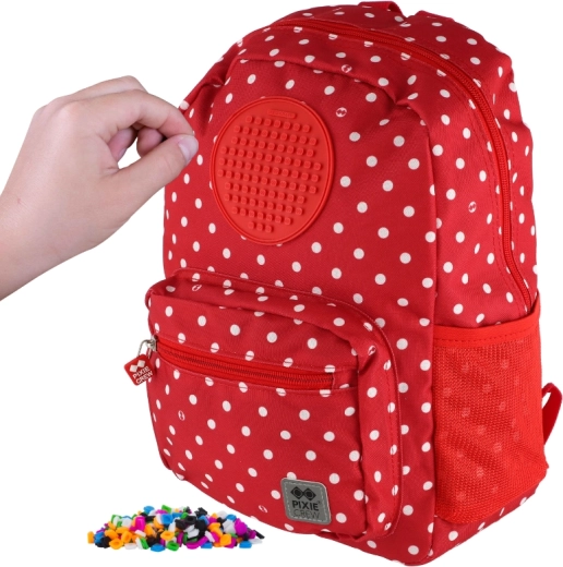 Pixie Crew kinderrugzak rood met witte stippen