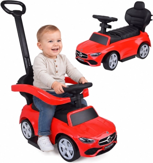 Mercedes kinderloopauto en duwauto 2-in-1 rood