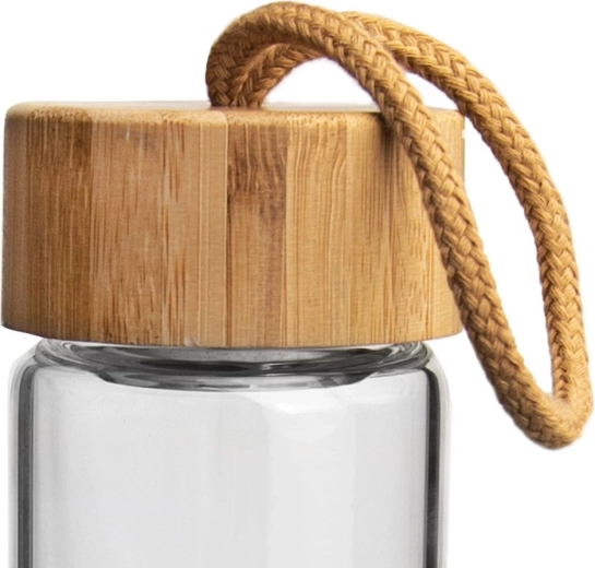 Bamboe deksel met lus en betrouwbare afdichting