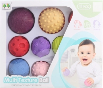 Set van 11 sensorische ballen voor baby’s