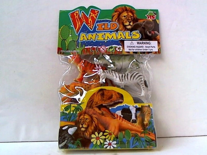 Set wilde dierenfiguren 6 stuks 12 cm