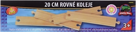 Vláčky Max rechte rails 20 cm - 4 stuks