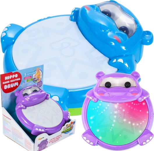 muzikale nijlpaardtrom – blauw en paars
