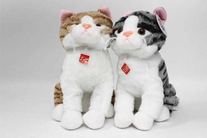 Kattenfiguur op wieltjes met geluid, 30 cm