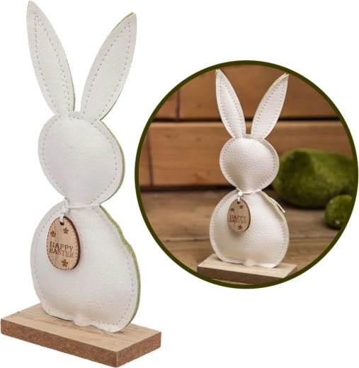 Decoratief konijnenbeeldje met ophanglus 18 cm