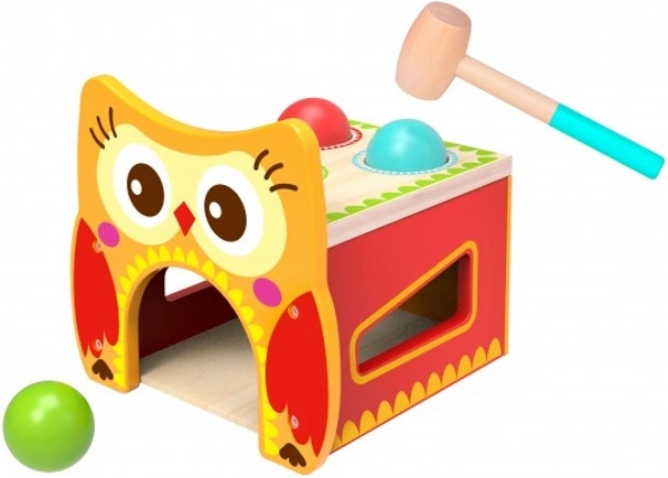 Houten interactieve bank Uil TOOKY TOY