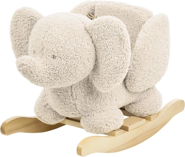 Nattou schommelstoel Teddy pluche olifant ecru