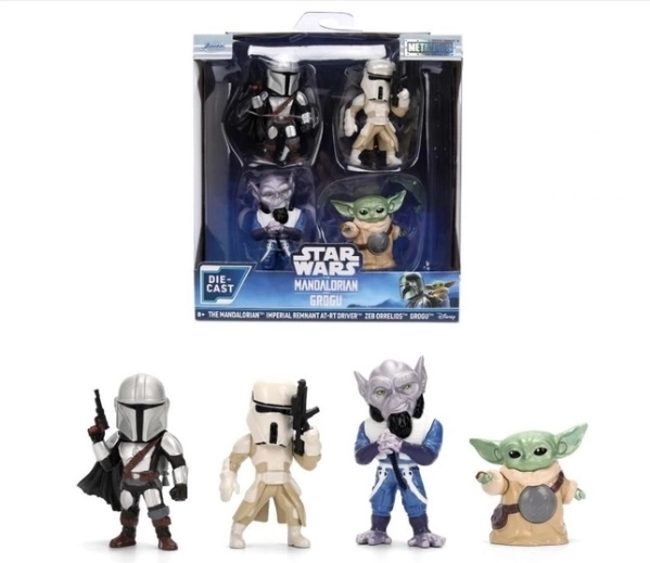 Jada Star Wars metalen figuren 6,5 cm – 4-pack (The Mandalorian)