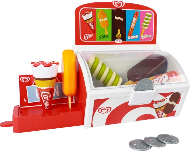 Winkeltje spelen met munten en menubord
