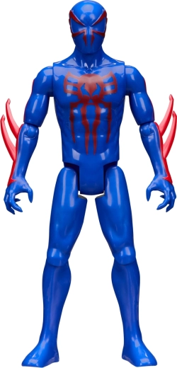 Futuristisch blauw-rood design van Spider-Man 2099