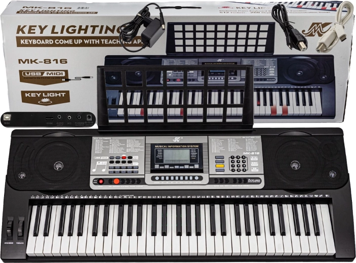 Keyboardorgel met 61 verlichte toetsen en lesfunctie