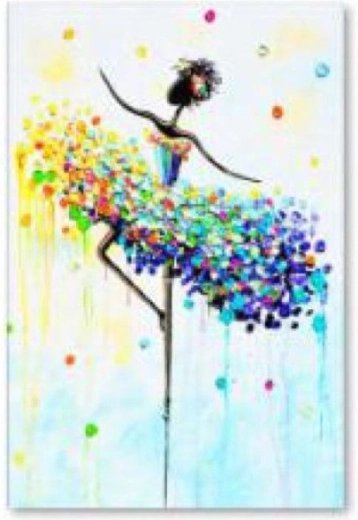 Diamantschilderij ballerina in kleur 30 × 40 cm