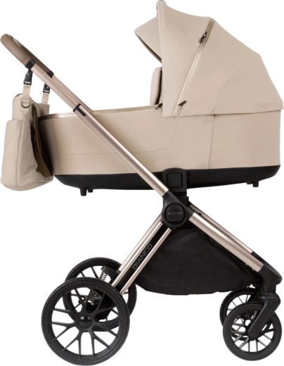 Adamex gecombineerde kinderwagen Bianco champagne carbon