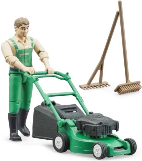 Bruder speelset tuinier met grasmaaier en gereedschap