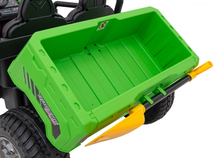 Elektrisch kiepbare laadbak en grote kofferbak