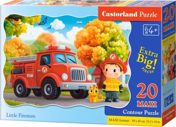 Puzzel kleine brandweerman MAXI 20 stukjes CASTORLAND