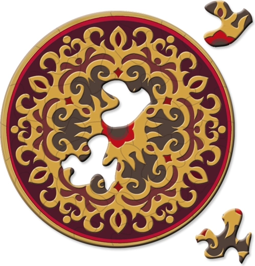 Curiosi ronde puzzel Picoli roos 33 stukjes