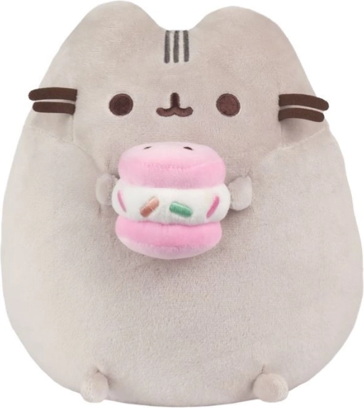 pluche kat Pusheen met macaron 24 cm
