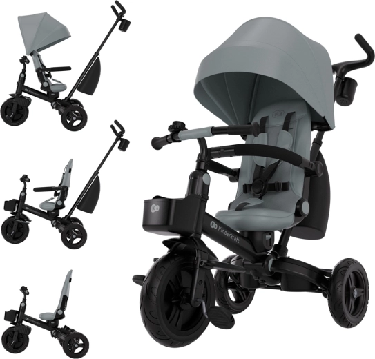 Kinderkraft aveo 2 plus multifunctionele driewieler grijs