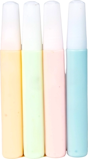 Vier pastel/neon tinten